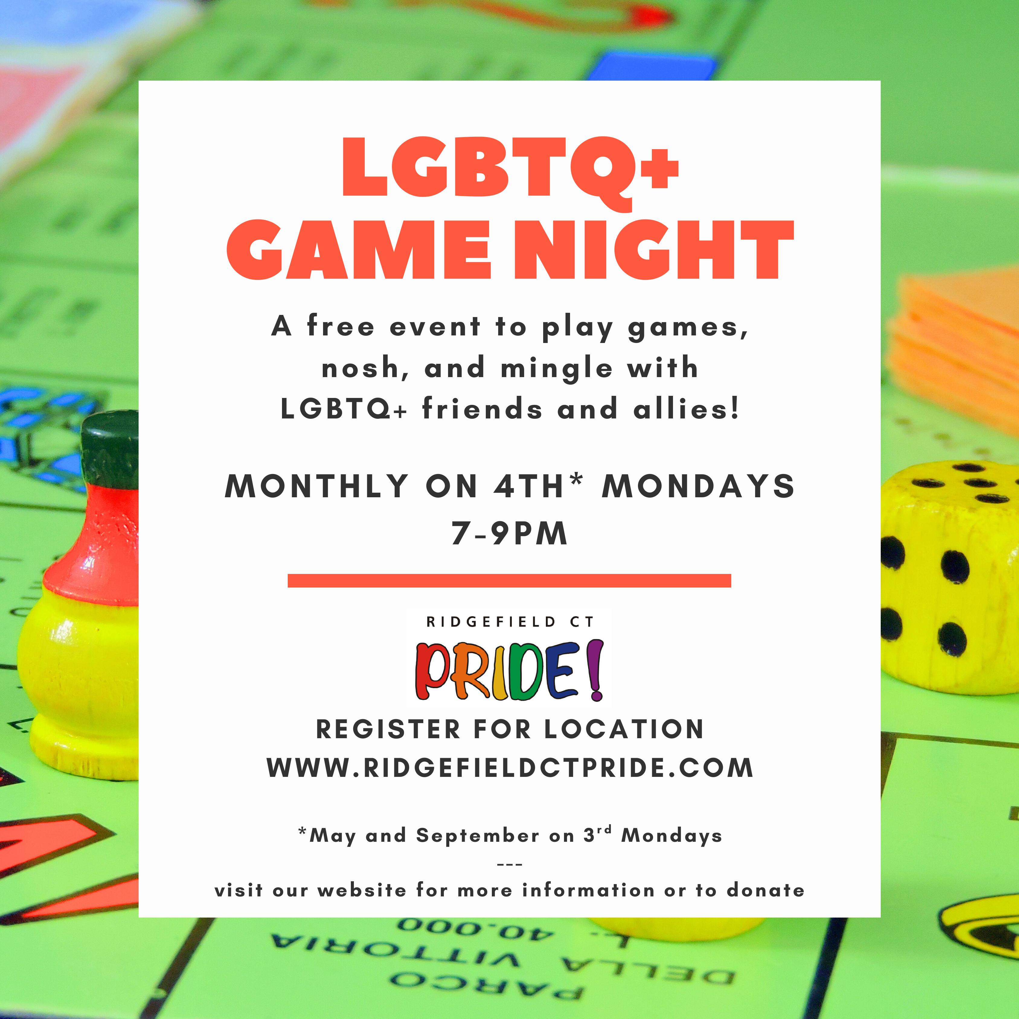 LGBTQ+ Game Night Flyer