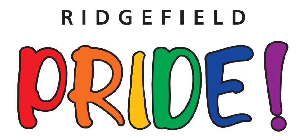 Ridgefield Pride logo with color letters