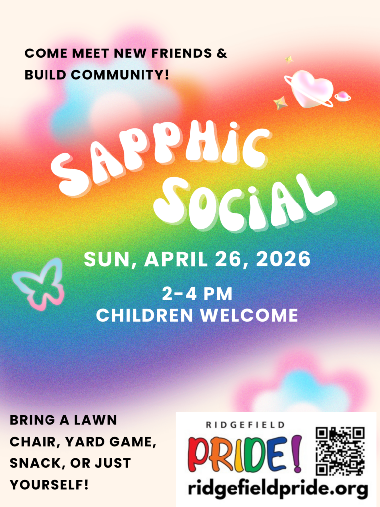 Sapphic Social Sun April 26 2-4pm children welcome