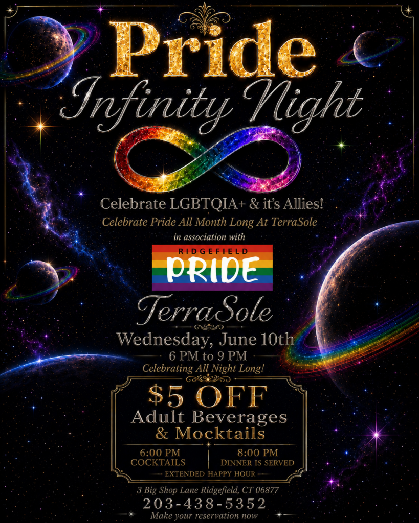 Pride Happy Hour at TerraSole June 10 from 6-9pm