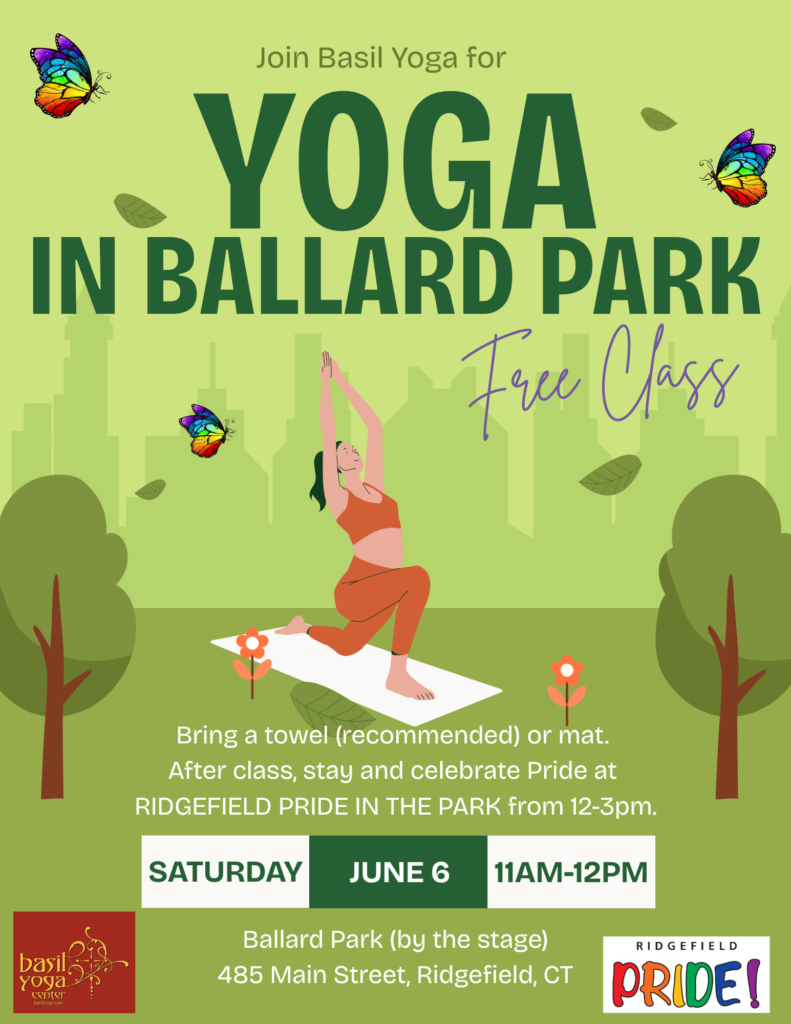 Yoga in Ballard Park (by the stage), June 6, 11am-12pm. Bring a mat or towel. Free 1 hour class. Stay after to celebrate Pride in the Park from 12-3pm
