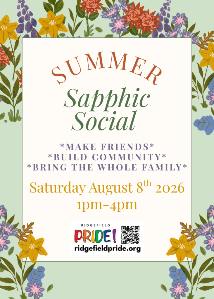 Sapphic Social Aug 8, 2026, 1-4pm