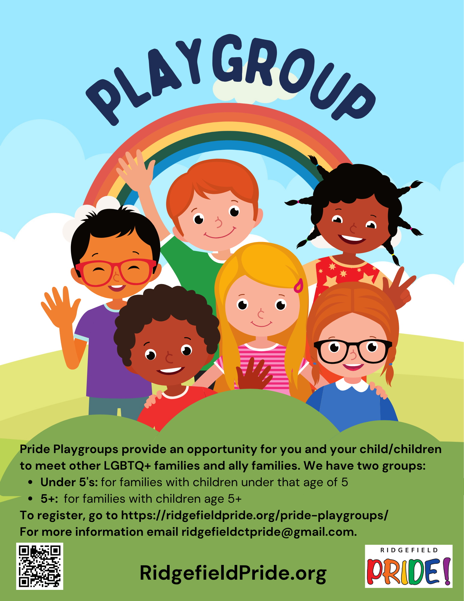 Pride Playgroups - 2 groups under 5 and 5+